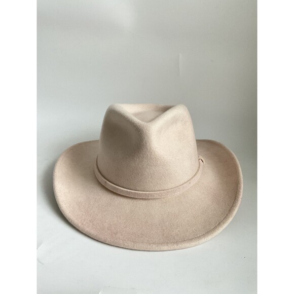 Mossant Paris Hat Size M Pink Felt Fedora Trail Dusted Australian Wool - Picture 12 of 14